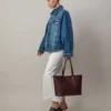Bayswater Tote in Burgundy Small Classic Grain Leather Mulberry