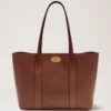 Bayswater Tote in Oak Small Classic Grain Shoulder Bag Mulberry