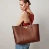 Bayswater Tote in Oak Small Classic Grain Shoulder Bag Mulberry