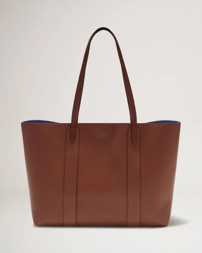 Bayswater Tote in Oak Small Classic Grain Shoulder Bag Mulberry