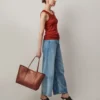 Bayswater Tote in Oak Small Classic Grain Shoulder Bag Mulberry