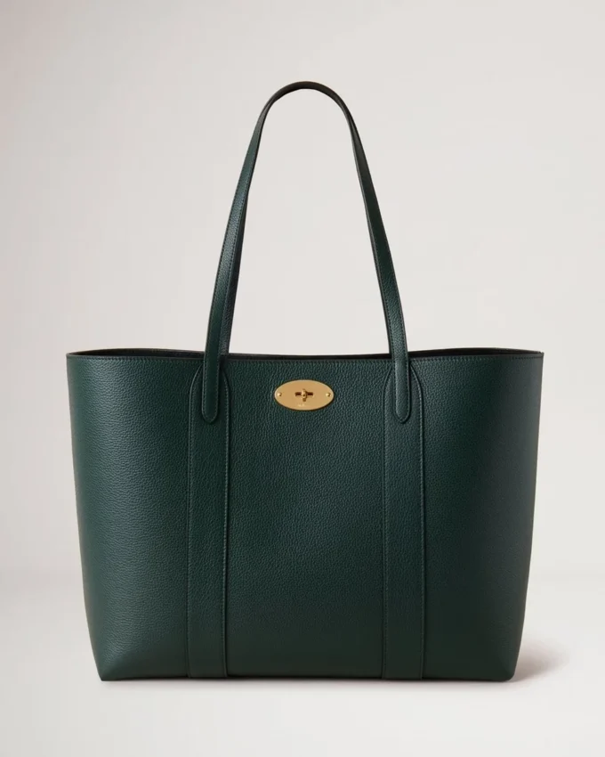 Bayswater Tote Mulberry Green Small Classic Grain
