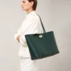 Bayswater Tote Mulberry Green Small Classic Grain