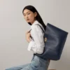 Bayswater Tote Night Sky & Poplin Blue Small Classic Grain with Contrast