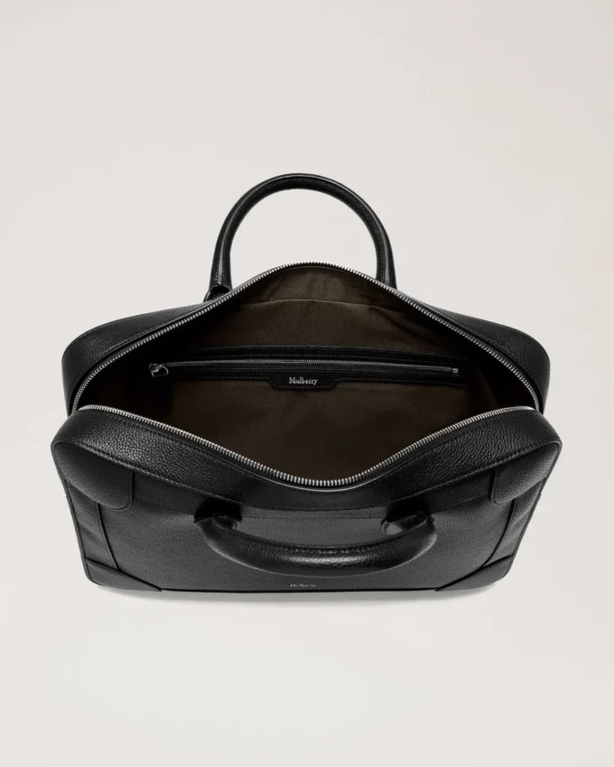 Belgrave Single Document Holder Black Small Classic Grain