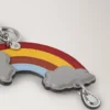 British Park Keyring – Rainbow Multicolour Mixed Material