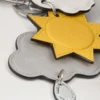British Park Keyring – Sun & Clouds Multicolour Mixed Material