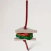 British Summer Bag Charm – Sandwich Multicolour Mixed Material
