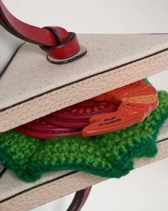 British Summer Bag Charm – Sandwich Multicolour Mixed Material