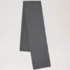 Cable Knit Scarf Charcoal Lambswool Women