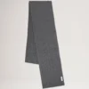 Cable Knit Scarf Charcoal Lambswool Women