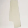 Cable Knit Scarf Ecru Lambswool Women