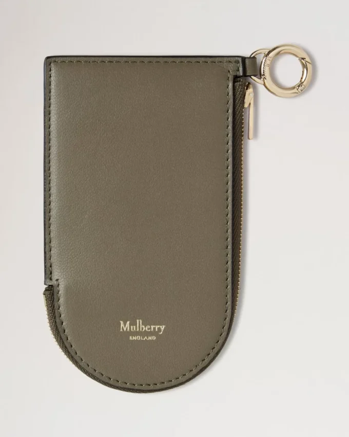 Cardholder Keyring Linen Green Micro Classic Grain