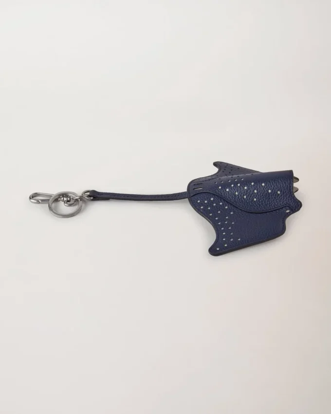 Case Keyring – Manta Ray Oxford Blue Small Classic Grain