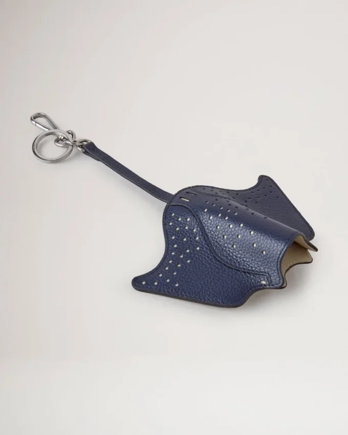 Case Keyring – Manta Ray Oxford Blue Small Classic Grain