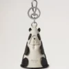 Case Keyring – Panda Black & Eggshell Small Classic Grain