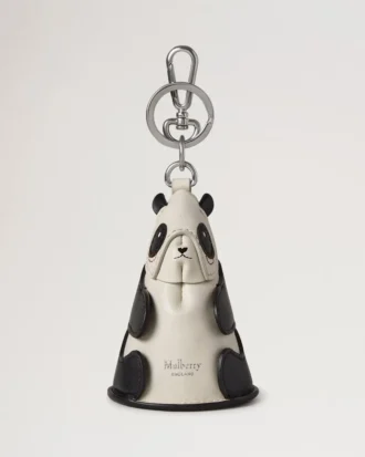 Case Keyring – Panda Black & Eggshell Small Classic Grain