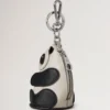 Case Keyring – Panda Black & Eggshell Small Classic Grain