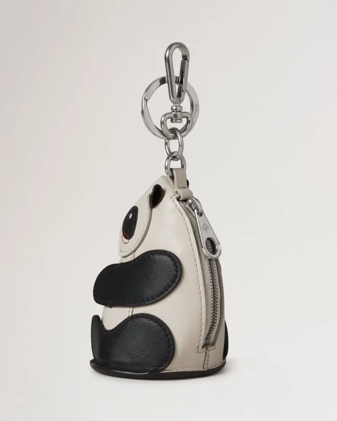Case Keyring – Panda Black & Eggshell Small Classic Grain