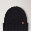 Cashmere Beanie Black Cashmere Men