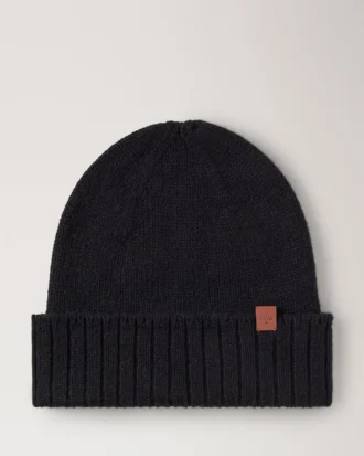Cashmere Beanie Black Cashmere Men