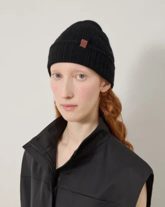 Cashmere Beanie Black Cashmere Men