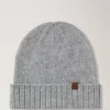 Cashmere Beanie Grey Melange Cashmere Men