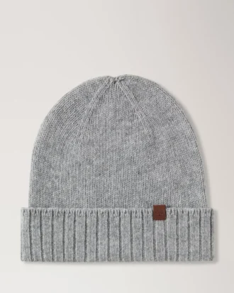 Cashmere Beanie Grey Melange Cashmere Men