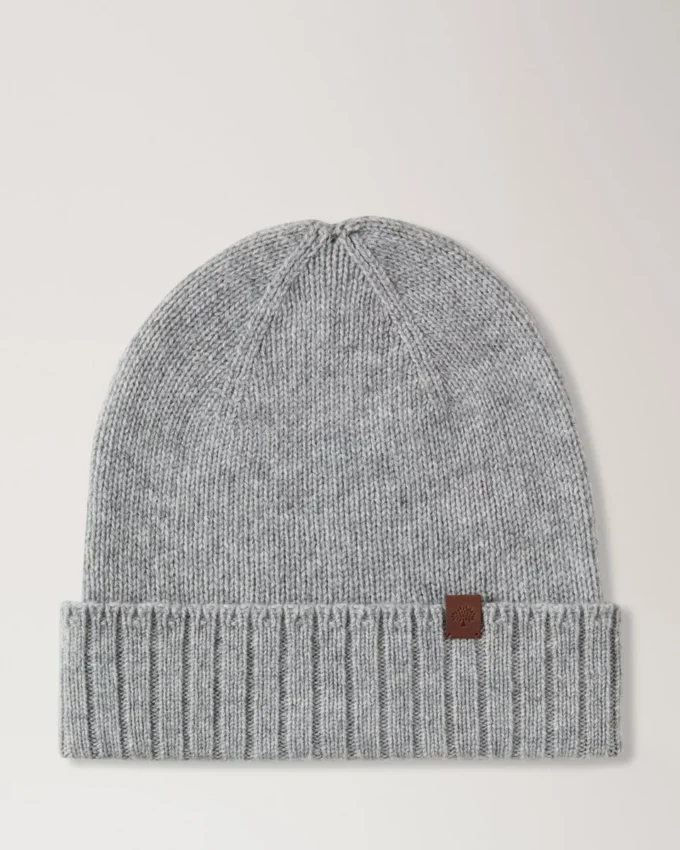 Cashmere Beanie Grey Melange Cashmere Men