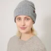 Cashmere Beanie Grey Melange Cashmere Men
