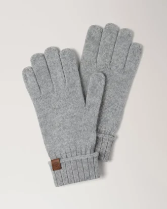 Cashmere Gloves Grey Melange Cashmere Men