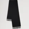 Cashmere Scarf Black Cashmere Women