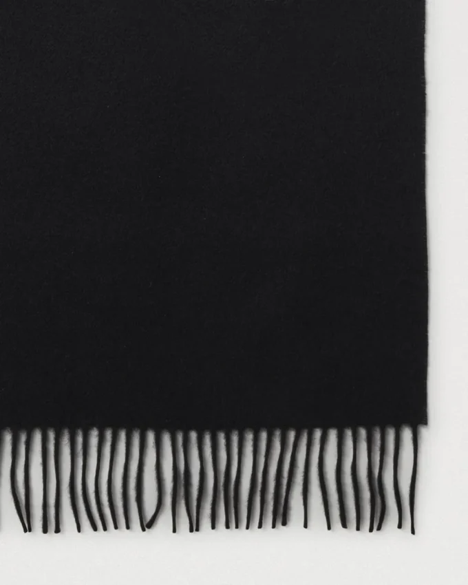 Cashmere Scarf Black Cashmere Women