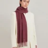 Cashmere Scarf Black Cherry Cashmere Women