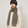 Cashmere Scarf Olive Cashmere Women