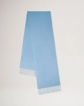Cashmere Scarf Poplin Blue Cashmere Wool Women