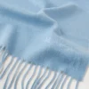 Cashmere Scarf Poplin Blue Cashmere Wool Women