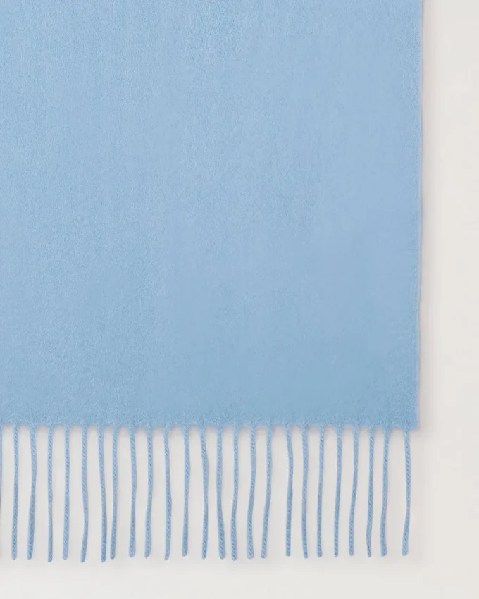 Cashmere Scarf Poplin Blue Cashmere Wool Women