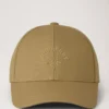 Check Lined Baseball Cap Camel Cotton Men