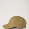 Check Lined Baseball Cap Camel Cotton Men