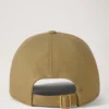 Check Lined Baseball Cap Camel Cotton Men