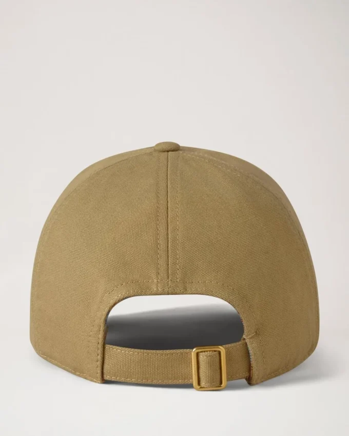 Check Lined Baseball Cap Camel Cotton Men