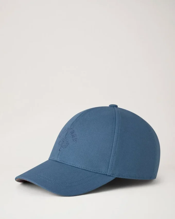 Check Lined Baseball Cap Denim Cotton Men