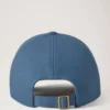 Check Lined Baseball Cap Denim Cotton Men