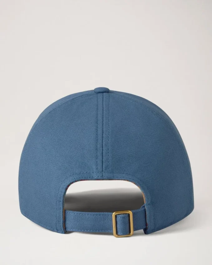 Check Lined Baseball Cap Denim Cotton Men