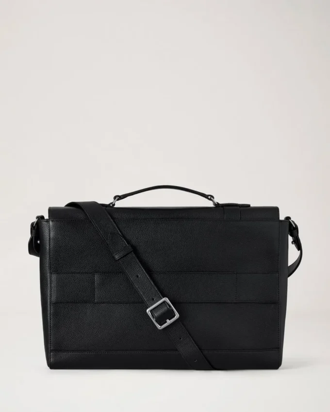 Chiltern Briefcase Black Small Classic Grain Men