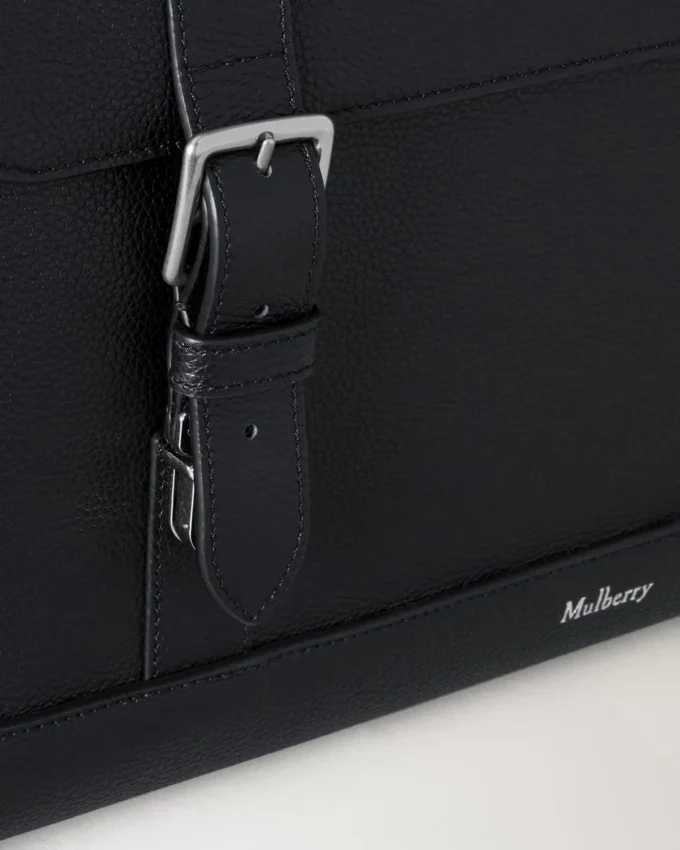 Chiltern Briefcase Black Small Classic Grain Men