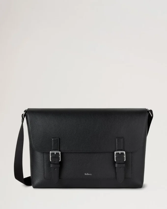 Chiltern Crossbody Messenger Black Small Classic Grain