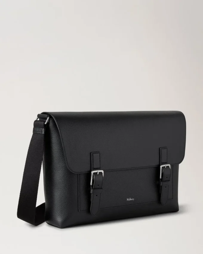 Chiltern Crossbody Messenger Black Small Classic Grain