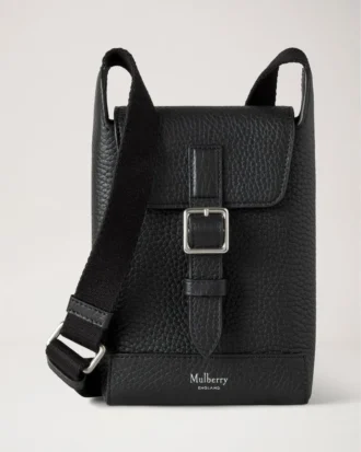 Chiltern Phone Pouch Black Small Classic Grain Men